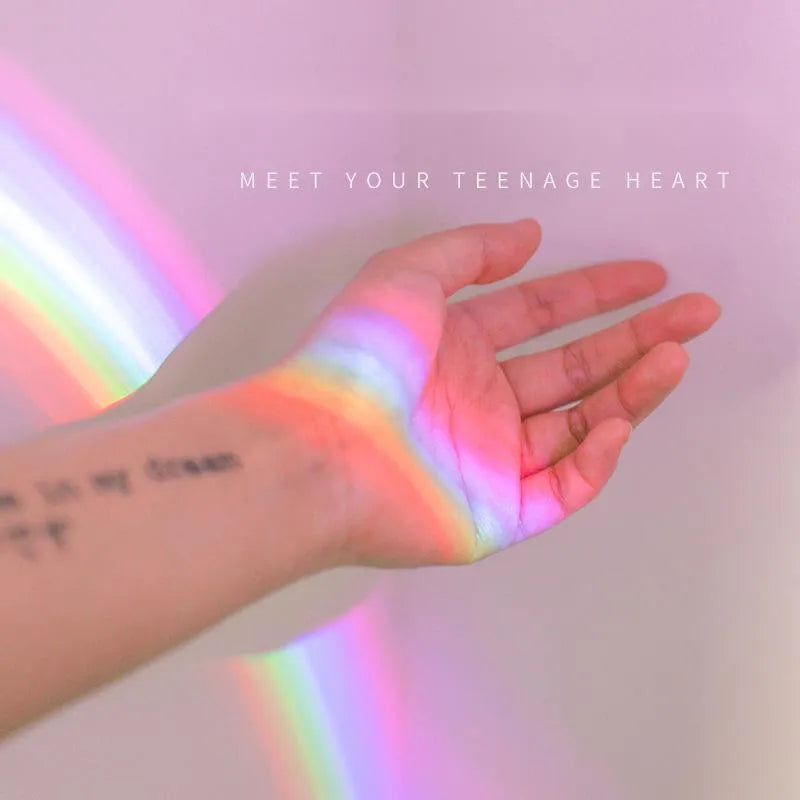 Colorful Rainbow Projection Lamp LED Night Light Shell Light Novelty Rechargeable Night Light for Children Kids Gift Light - Bellarte Enchanté Colorful Rainbow Projection Lamp LED Night Light Shell Light Novelty Rechargeable Night Light for Children Kids Gift Light